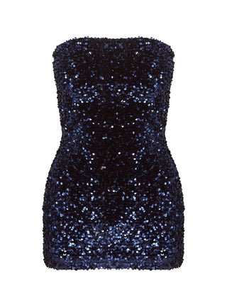 Eldoni Strapless Mini Dress Navy