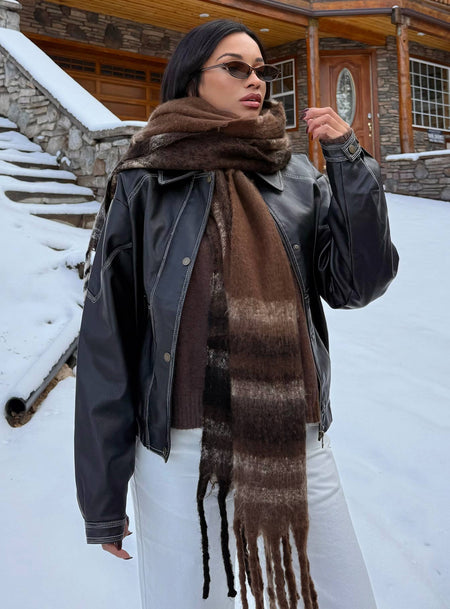 Eunoia Scarf Beige  Brown