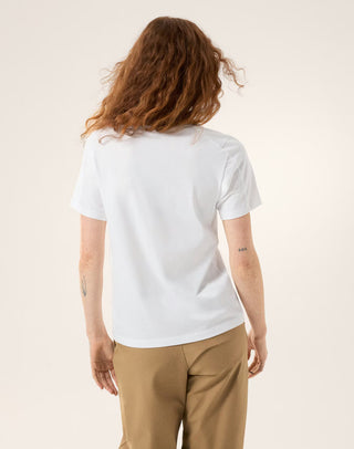 [arcteryx] Crag SL Cotton Emblem Crew Short Sleeve Women's - White Light