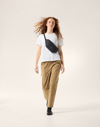 [arcteryx] Crag SL Cotton Emblem Crew Short Sleeve Women's - White Light
