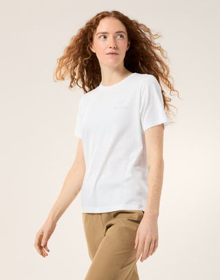 [arcteryx] Crag SL Cotton Emblem Crew Short Sleeve Women's - White Light