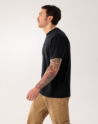 [arcteryx] Crag SL Cotton Bird Ward Short Sleeve Men's - 24K Black