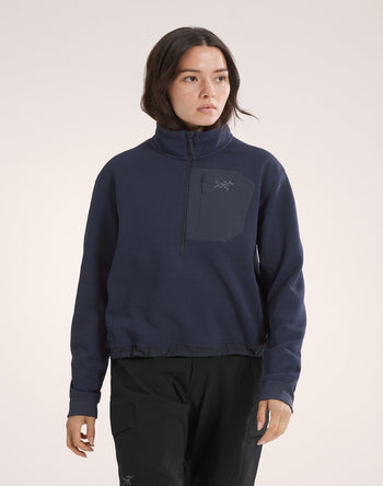 [arcteryx] Orela Zip Neck Women's - Black Sapphire