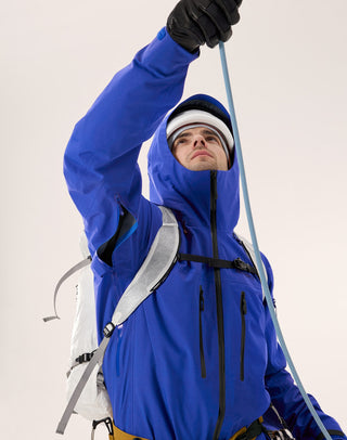 [arcteryx] Alpha SV Jacket for Men - Sea Salt / Black