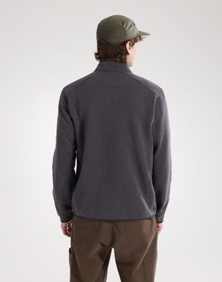 [arcteryx] Covert Cardigan for Men - Dark Stratus Hardwear / Black Sapphire - Black Heather II