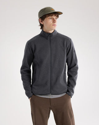 [arcteryx] Covert Cardigan for Men - Dark Stratus Hardwear / Black Sapphire - Black Heather II