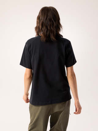 [arcteryx] Crag Cotton Little Bird Crew Short Sleeve Women's - Black / Black