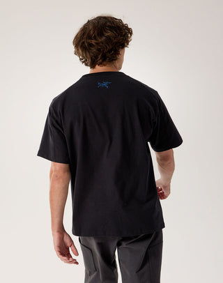 [arcteryx] Crag Cotton Lithographica Short Sleeve Men's - Black