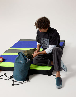 [arcteryx] Crag Cotton Lithographica Short Sleeve Men's - Black