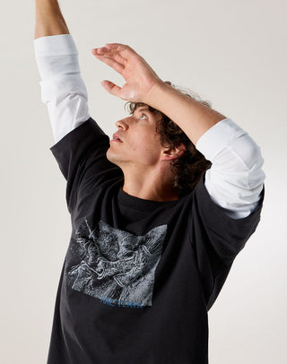 [arcteryx] Crag Cotton Lithographica Short Sleeve Men's - Black