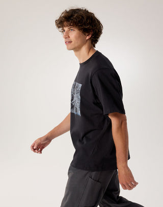 [arcteryx] Crag Cotton Lithographica Short Sleeve Men's - Black