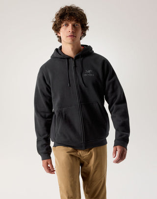 [arcteryx] Emblem Fleece Full-Zip Hoodie for Men - Black