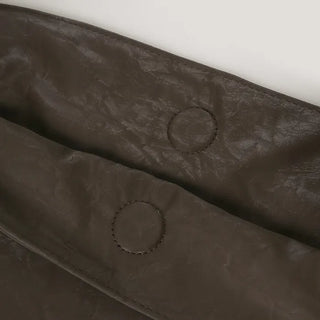 #LENTO. Cracker Leather Shoulder Bag
