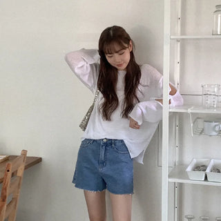 Ribbon Boucle Boat Neck Knit