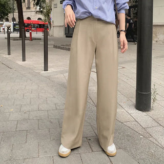 Autumn semi-wide wool slacks