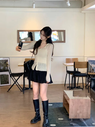 [With inner shorts] Frill skirt