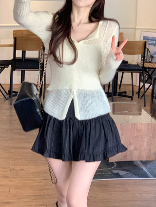 [With inner shorts] Frill skirt