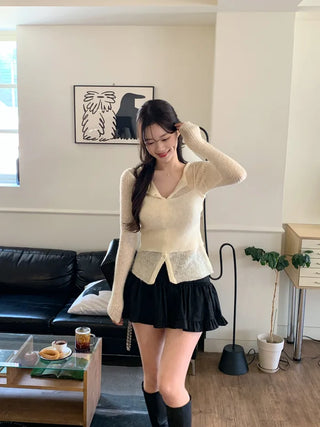 [With inner shorts] Frill skirt