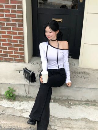 [set] Two-tone tie & T-shirt set