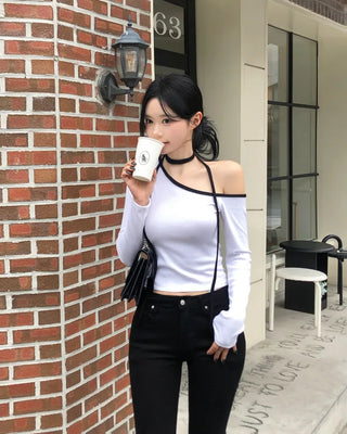 [set] Two-tone tie & T-shirt set
