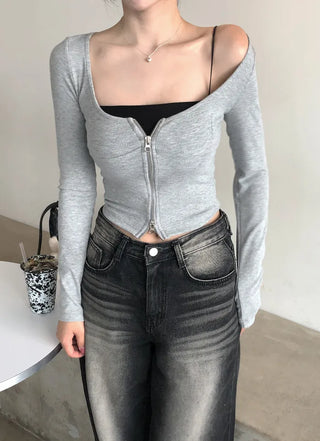 2-Way Ribbed Hoodie