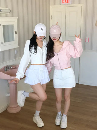 (5 colors) DR Balloon Cropped Hoodie
