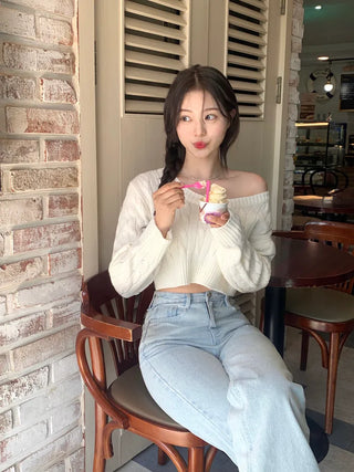 Round neck cropped twist knit (5 colors)