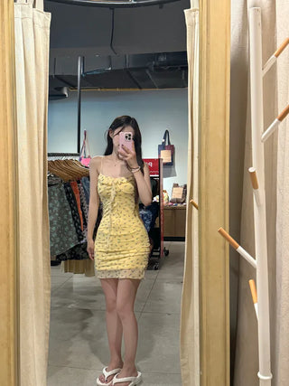 Frilled Ribbon Sleeveless Dress