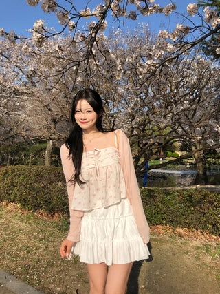 Tiered ruffle skirt