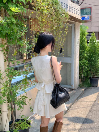 [2pcs] Chiffon Blouse and Pants Set