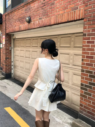 [2pcs] Chiffon Blouse and Pants Set