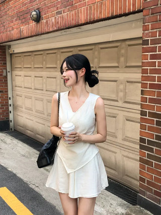 [2pcs] Chiffon Blouse and Pants Set