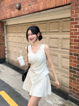 [2pcs] Chiffon Blouse and Pants Set