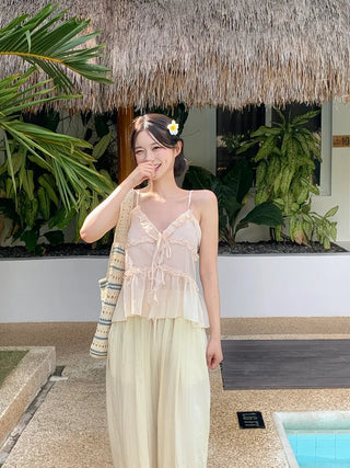 Summer wide-leg pants