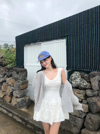 Flared knit dress