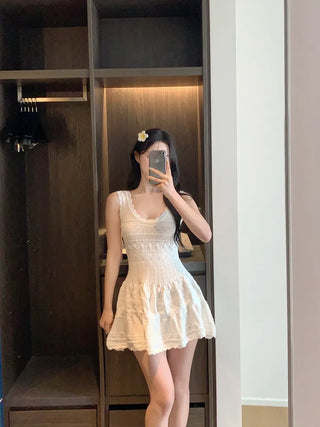 Flared knit dress