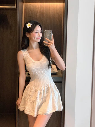 Flared knit dress