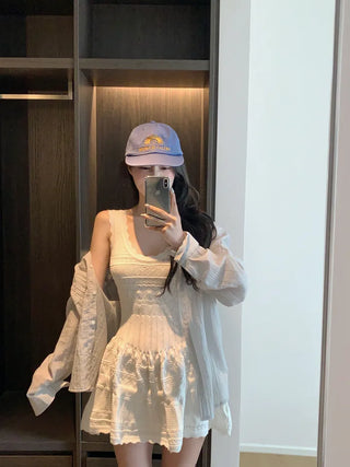 Flared knit dress