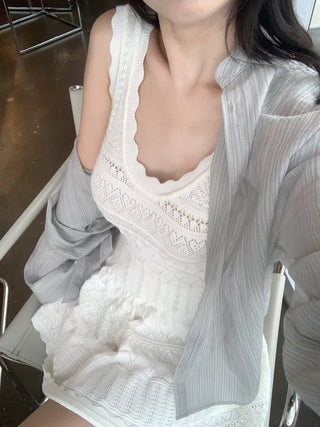 Flared knit dress