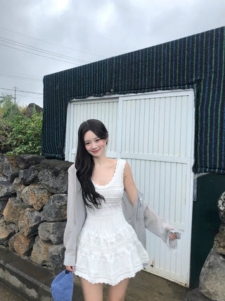 Flared knit dress