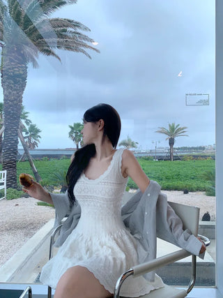 Flared knit dress