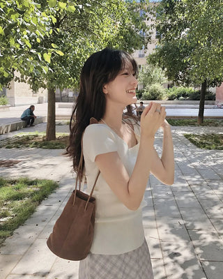 2-Way Tie Halter Neck Slim Knit