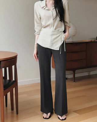 Semi-bootcut slacks