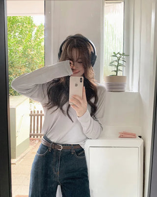 (9 colors) Slim Soft Rib T-Shirt