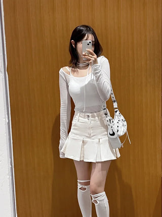 [With built-in cups] Spun Lace Sleeveless Inner Top (2 colors)
