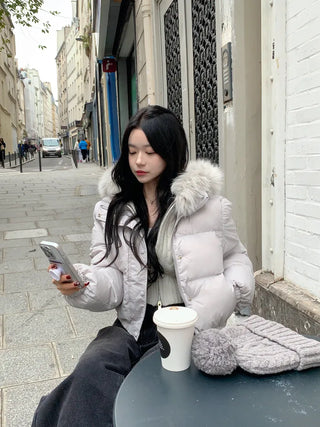 Cropped down jacket
