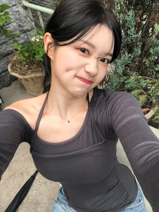 [3-way] Layered Sleeveless Long-Sleeve T-Shirt Set