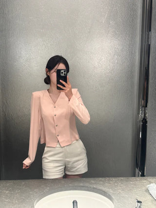 Tie jacket & blouse set