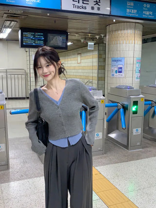 Day layered knit cardigan