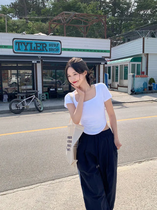 Elastic waist pants (2 colors)